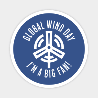 Global Wind Day Fan Pun Magnet